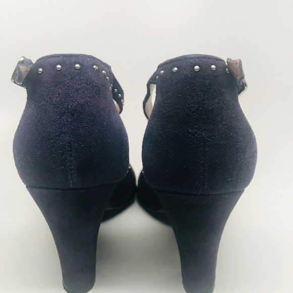 BCBG Purple Suede T-Strap Pump - Picture 3 of 8